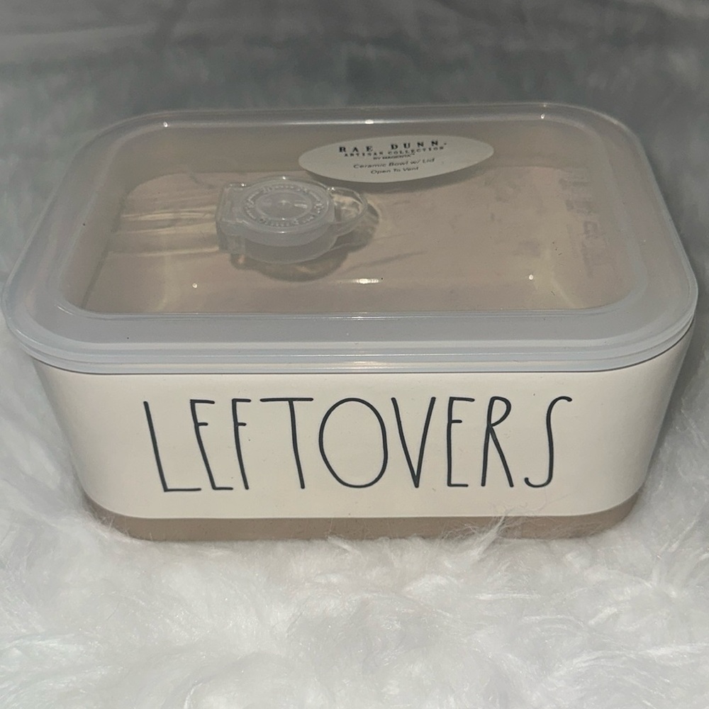 Rae Dunn Leftovers Container with Vented Lid NWT